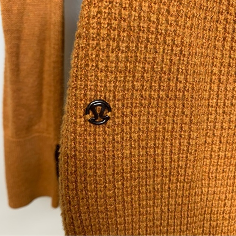 Lululemon The Sweater Life Heathered Spicy Pumpkin Knit Sweater - Picture 12 of 12